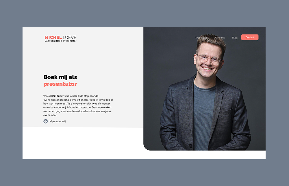Michel Loeve web design - home page